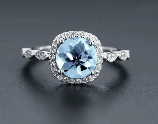 Sterling Silver Romantic Engagement Ring Gift image 2