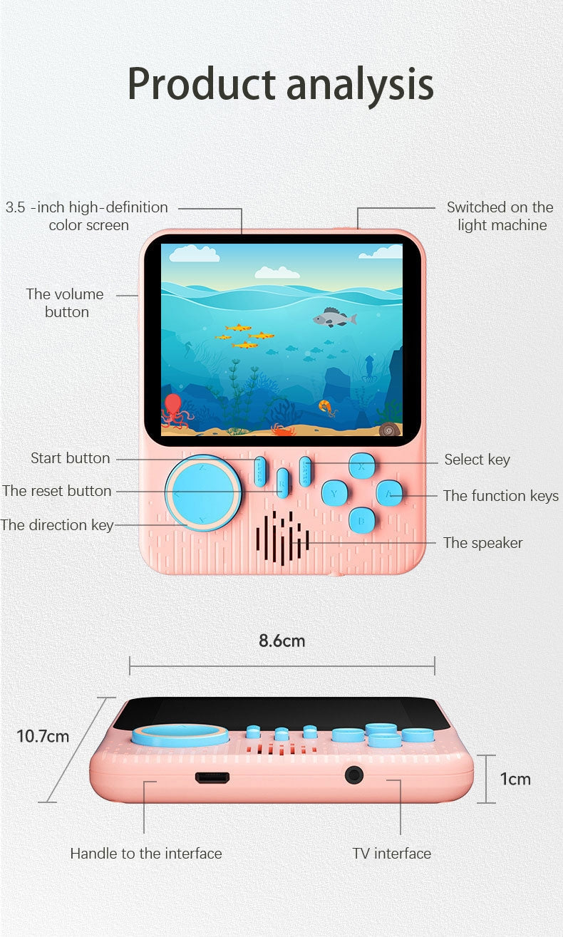 New G7 Classic Retro Video Games Console 3.5" Color Screen Built-In 666 Games image 11