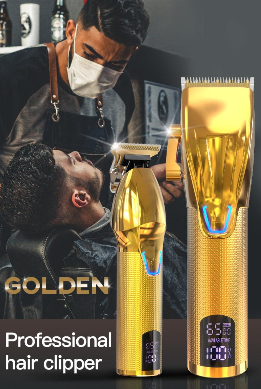 Professional Hair Clippers for Men Trimmer  Cordless Barber Grooming Kit  image 6