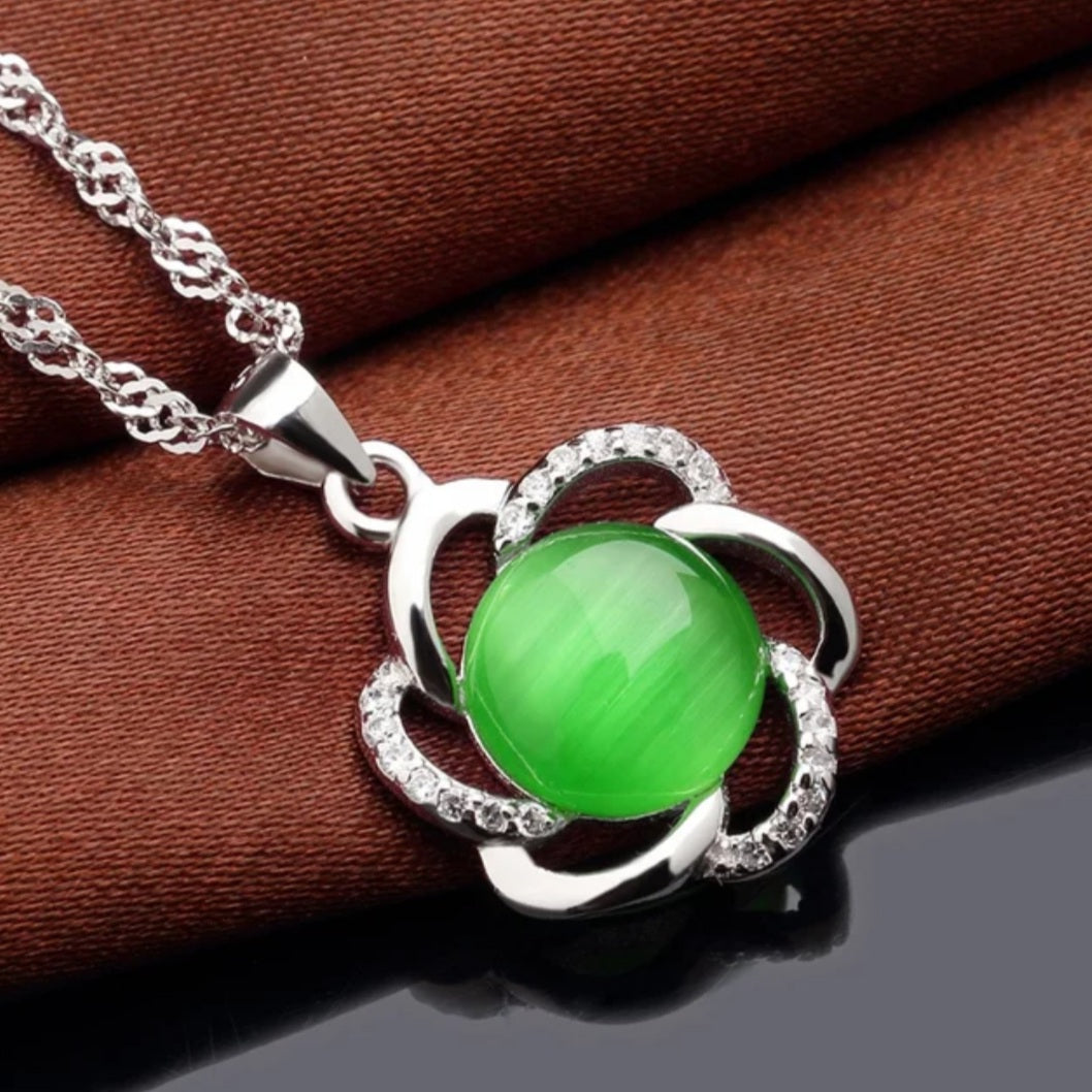 Opal Windmill Pendant Necklace Sterling Silver

 image 3