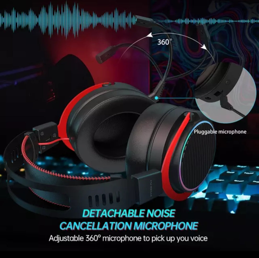 Gaming Headset 2.4G Wireless+Wired 3.5mm Headphone 3D Adjustable  image 3