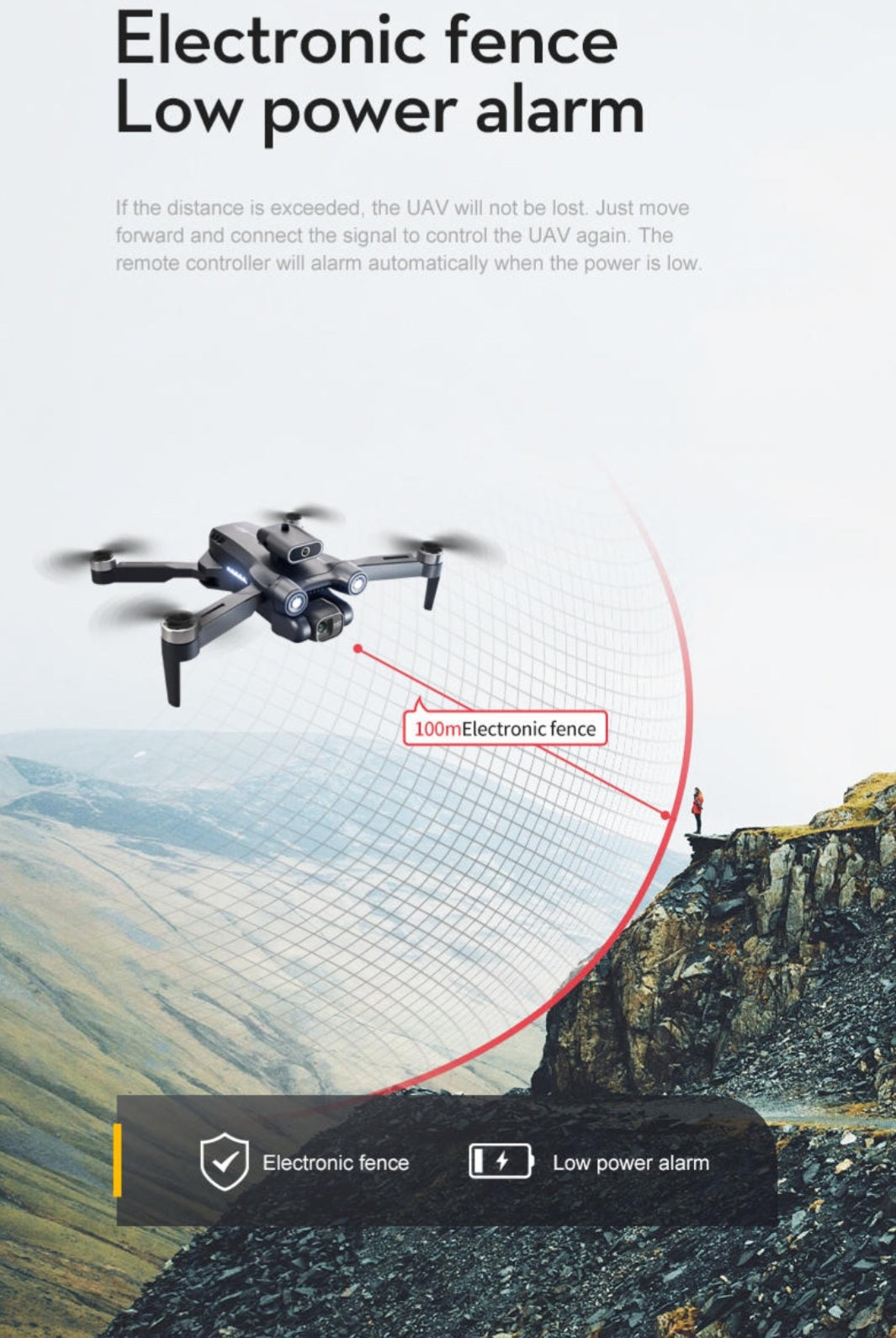 S1S Foldable Drone Brushless Motor Obstacle Avoidence Drone Gift image 8