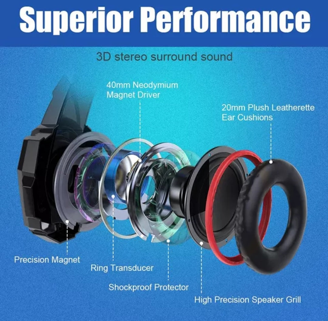 G9000 Pro Gaming Headphones 7.1 Surround Sound Noise Canceling Mic image 8