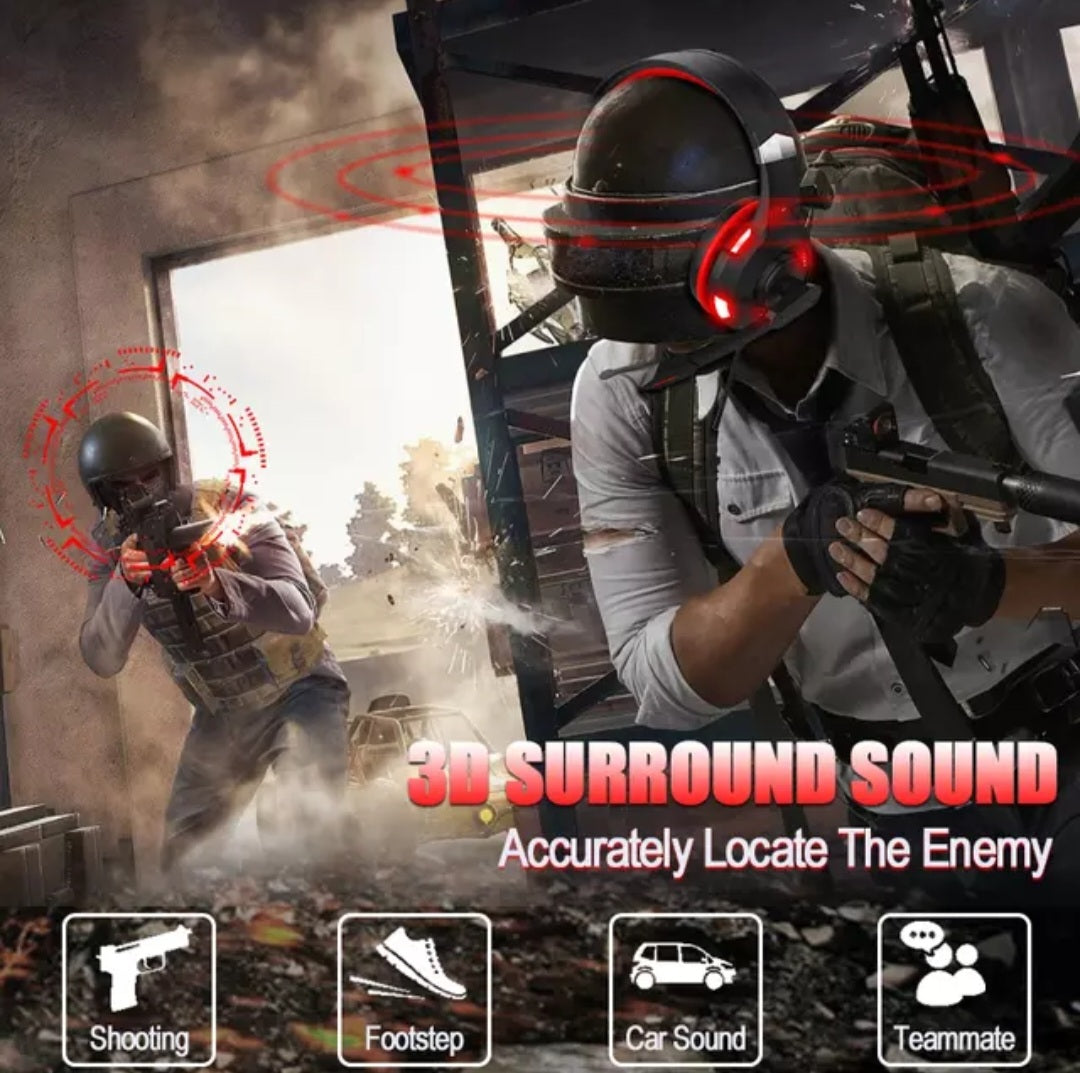 PYTHON FLY G2000 MAX LED Audifonos Gaming Headphones PC Headset with Mic image 2