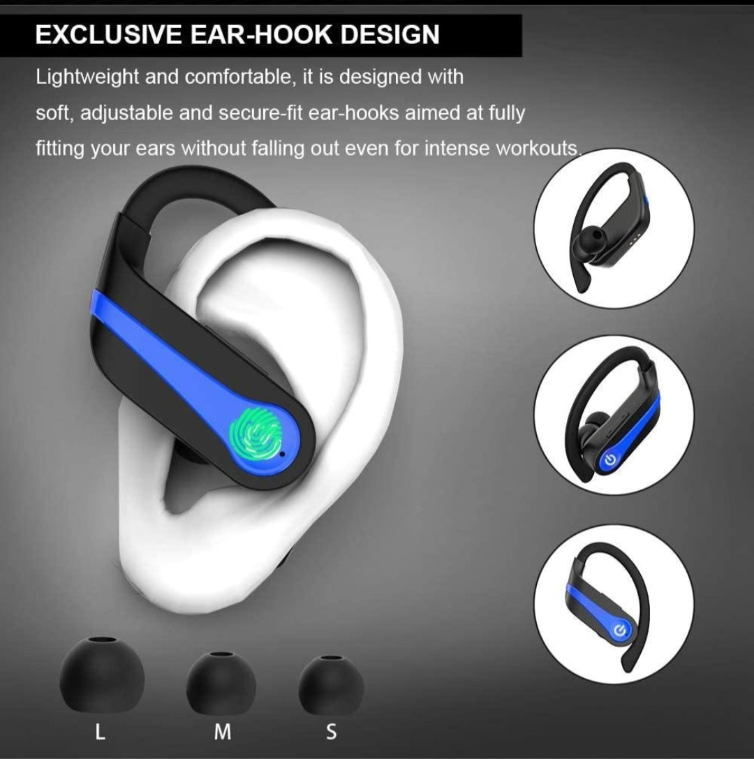 TWS Bluetooth Earbuds IP Waterproof Sport Headphone True Wireless Earhook image 8