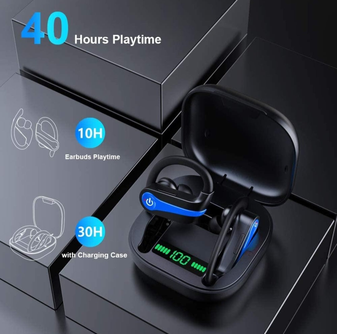 TWS Bluetooth Earbuds IP Waterproof Sport Headphone True Wireless Earhook image 4