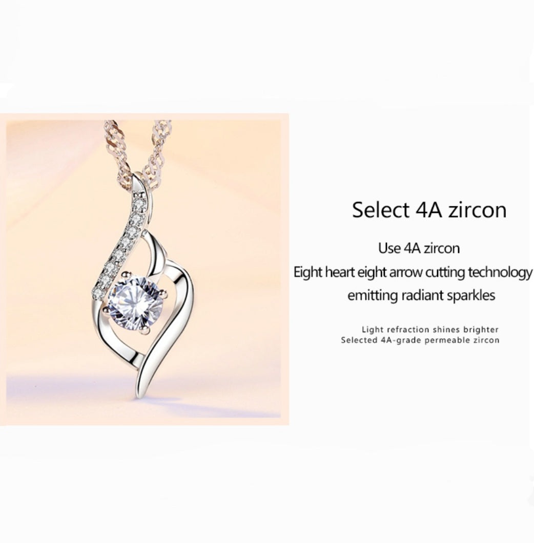 Natural Diamond Cut CZ Gemstone Necklace Sterling Silver  image 5