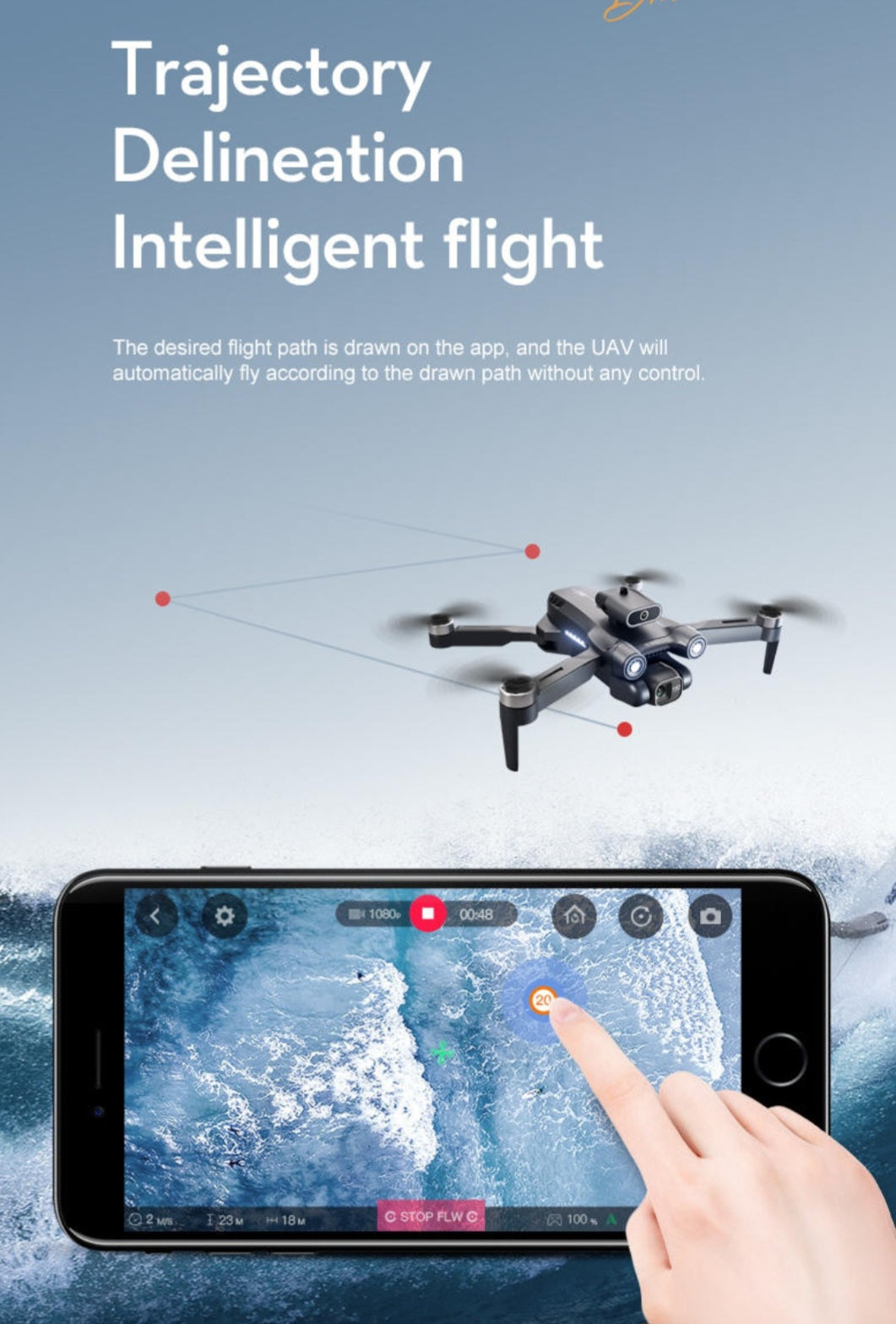 S1S Foldable Drone Brushless Motor Obstacle Avoidence Drone Gift image 3