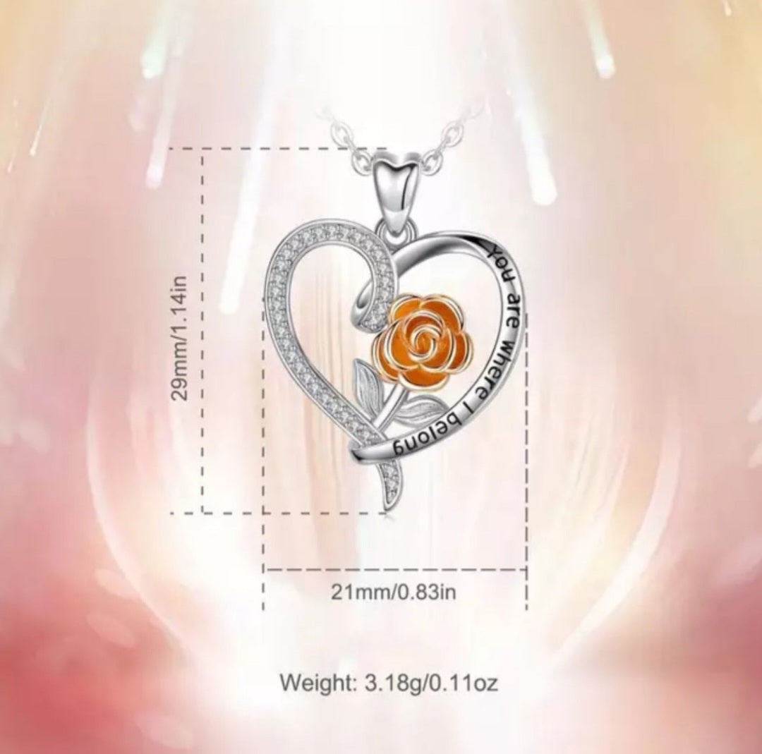 Lab Grown 'Mom' White Topaz Heart Pendant Necklace Gift Sterling Silver  image 5