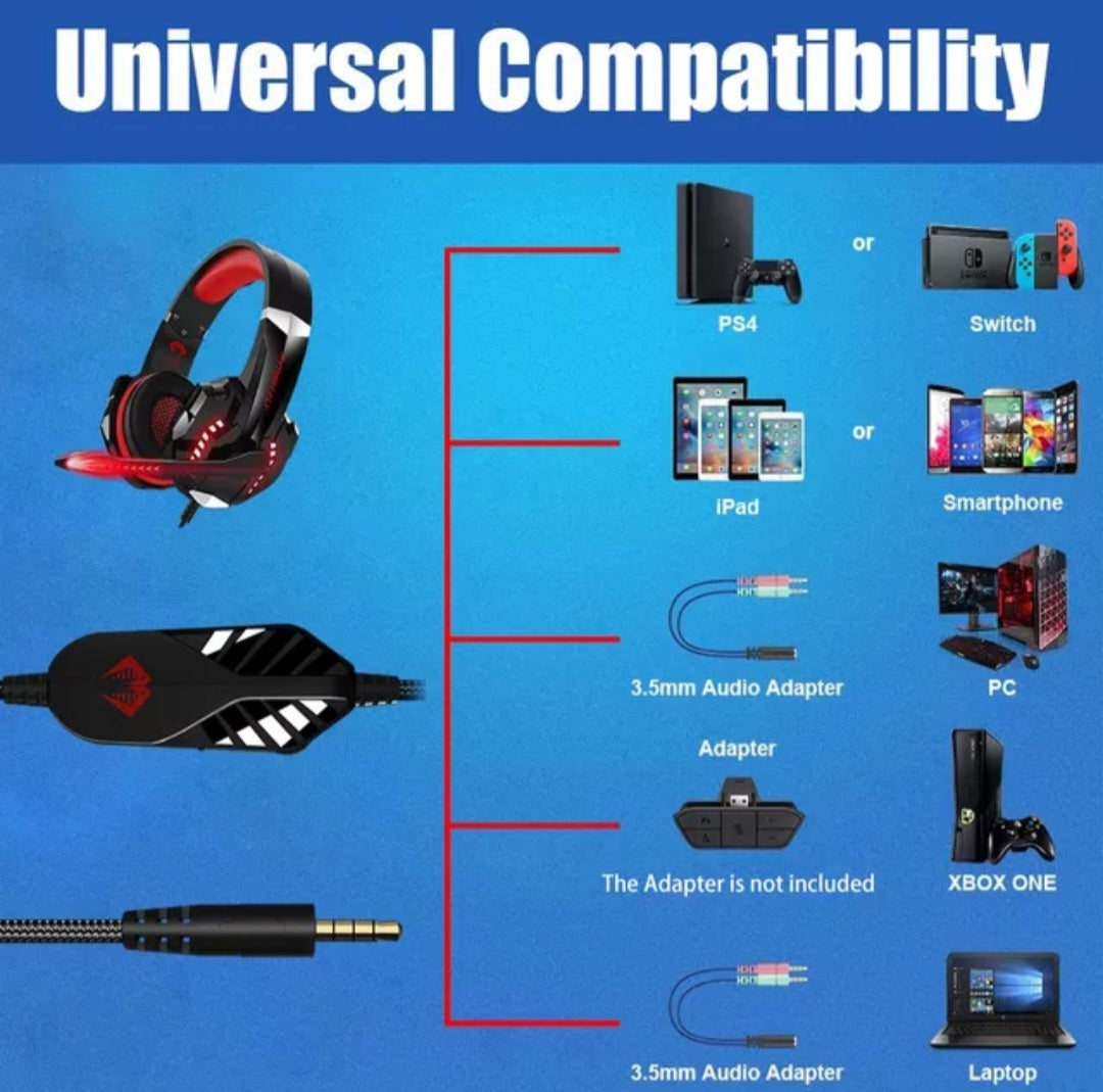 G9000 Pro Gaming Headphones 7.1 Surround Sound Noise Canceling Mic image 9