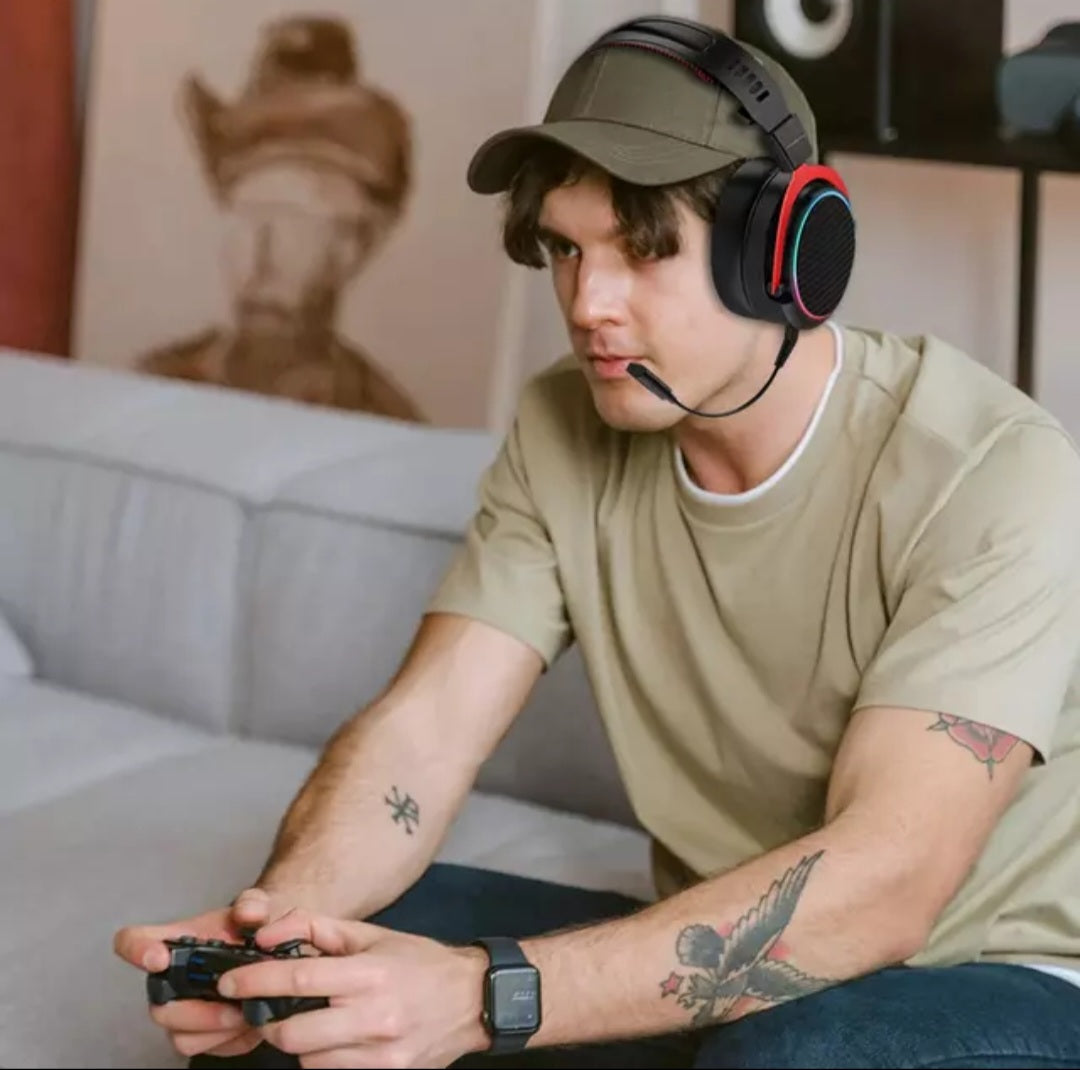 Gaming Headset 2.4G Wireless+Wired 3.5mm Headphone 3D Adjustable  image 4