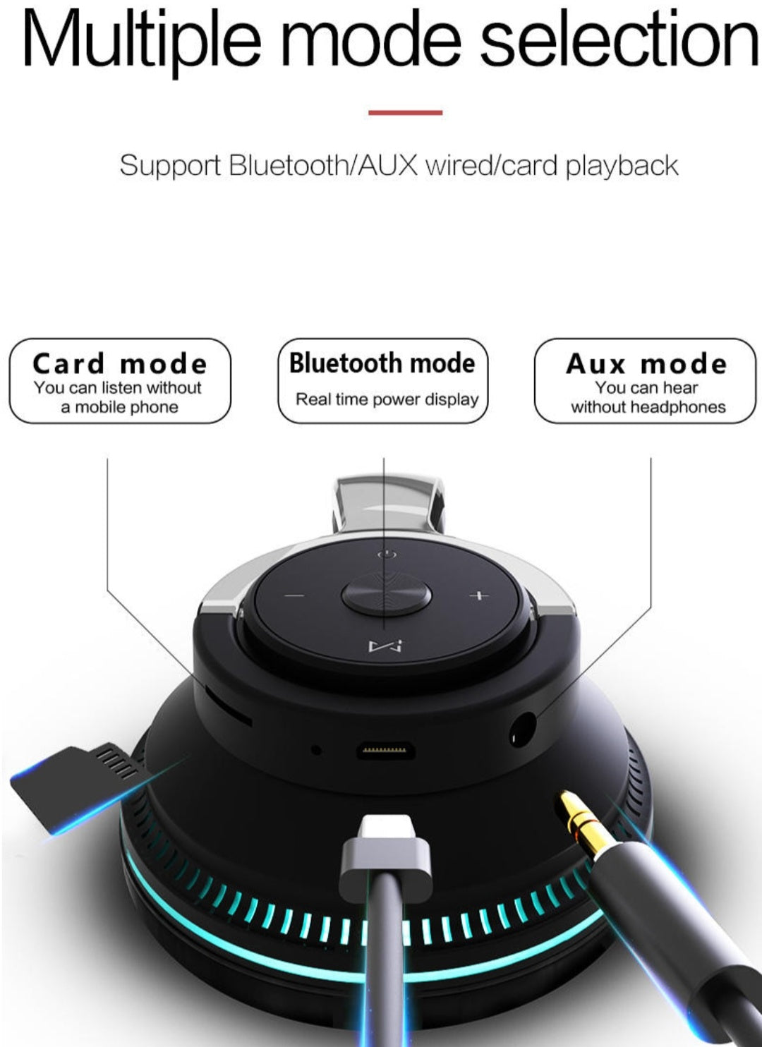 H2 Bluetooth Headphone Wireless Headset Hifi Sound image 6