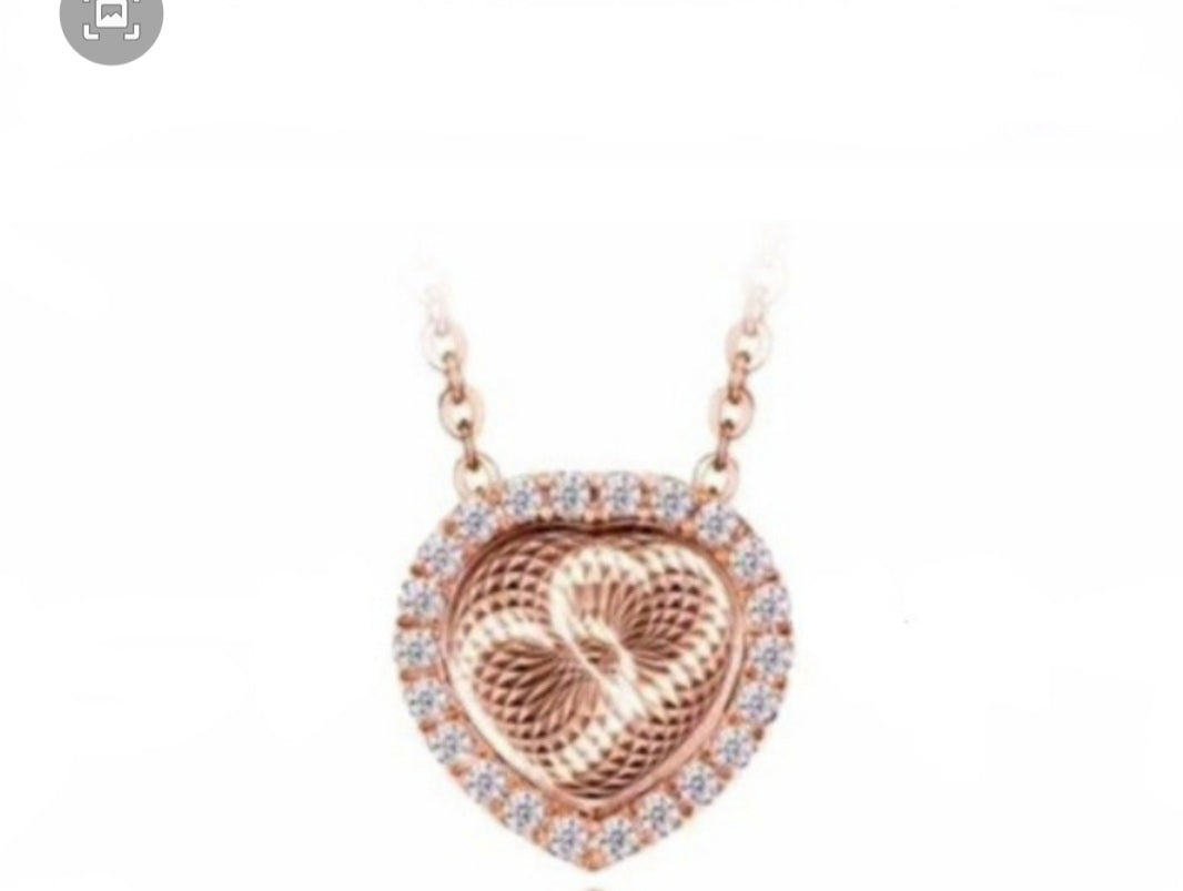 3D Heart Pendant Necklace CZ Diamond Accents Sterling Silver  image 2