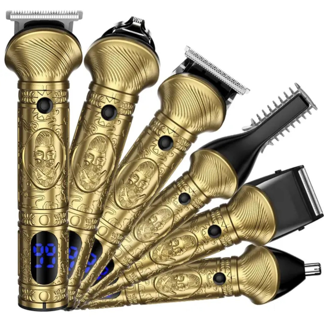 6 in 1 Beard Grooming Kit Electric Shavers, Body Nose Hair Trimmers T-Blade Clip image 1
