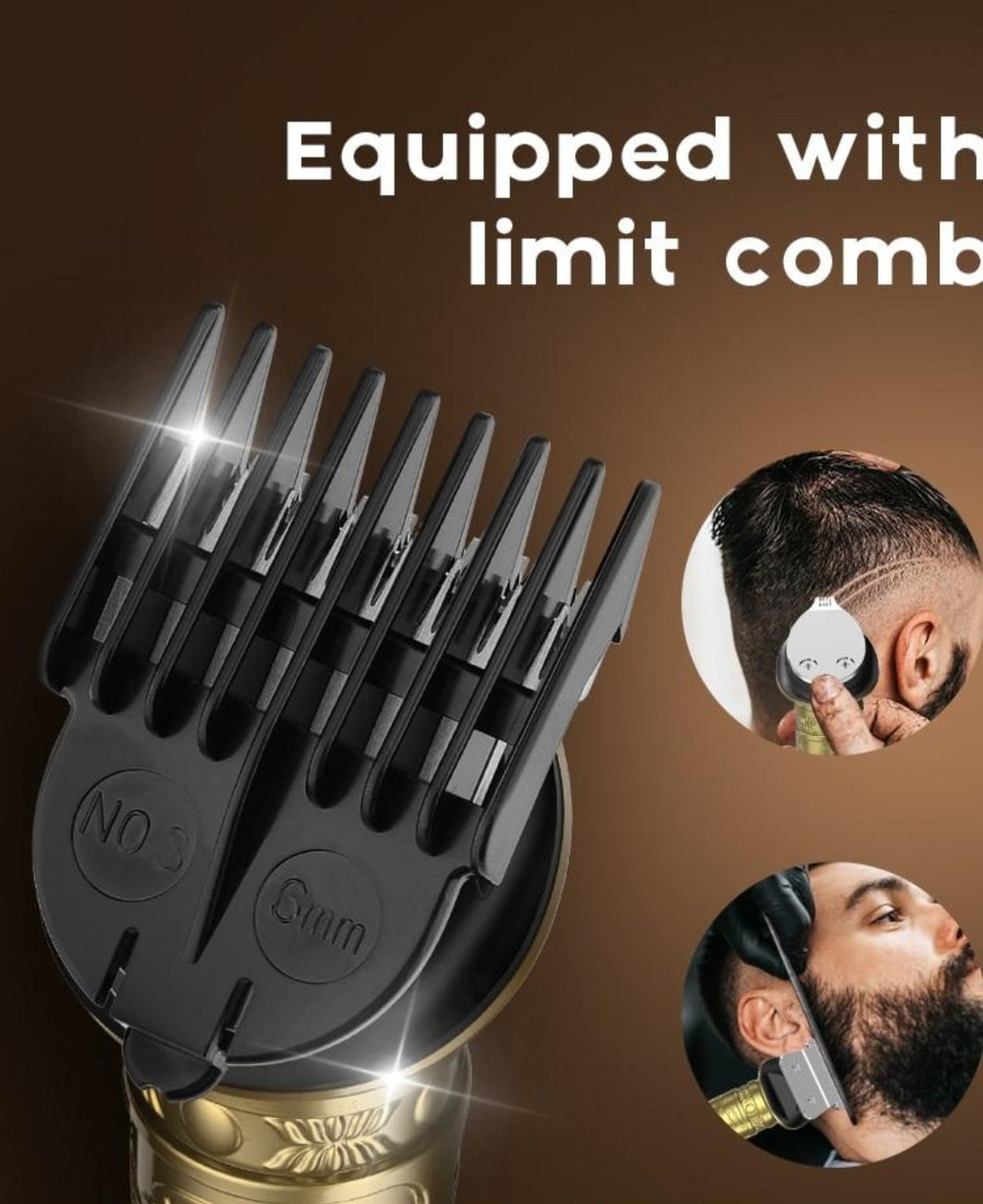 6 in 1 Beard Grooming Kit Electric Shavers, Body Nose Hair Trimmers T-Blade Clip image 9