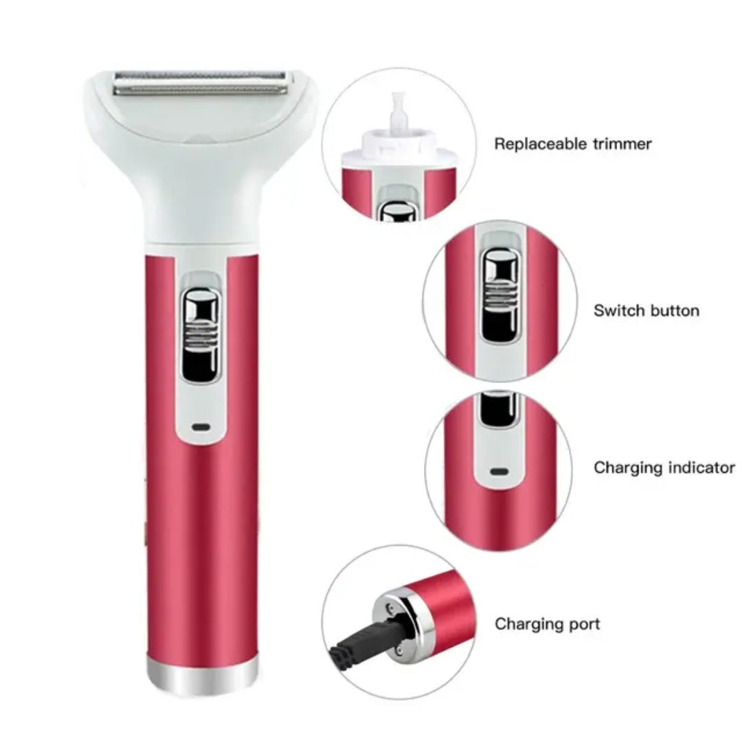 Women Electric Razor, Cordless 5-in-1 Rechargeable Bikini Trimmer Hair Remover image 2