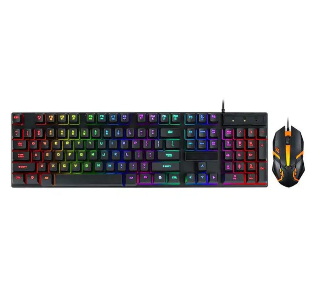 Gaming Keyboard Mouse USB Wired Backlight Keyboard Set image 1