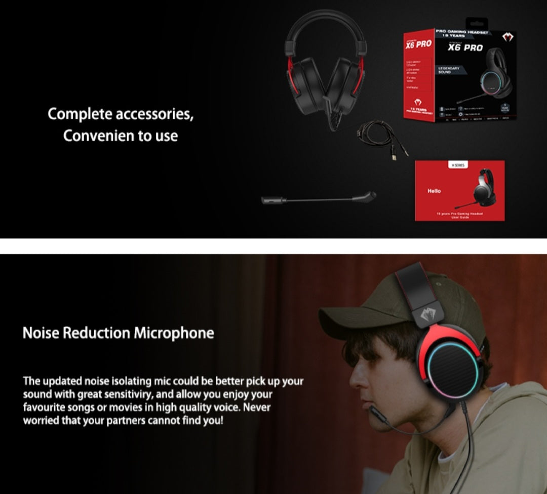 Python Fly X2 Wired 7.1 Gaming Headset Noise Reduction Portable Heavy Bass image 7