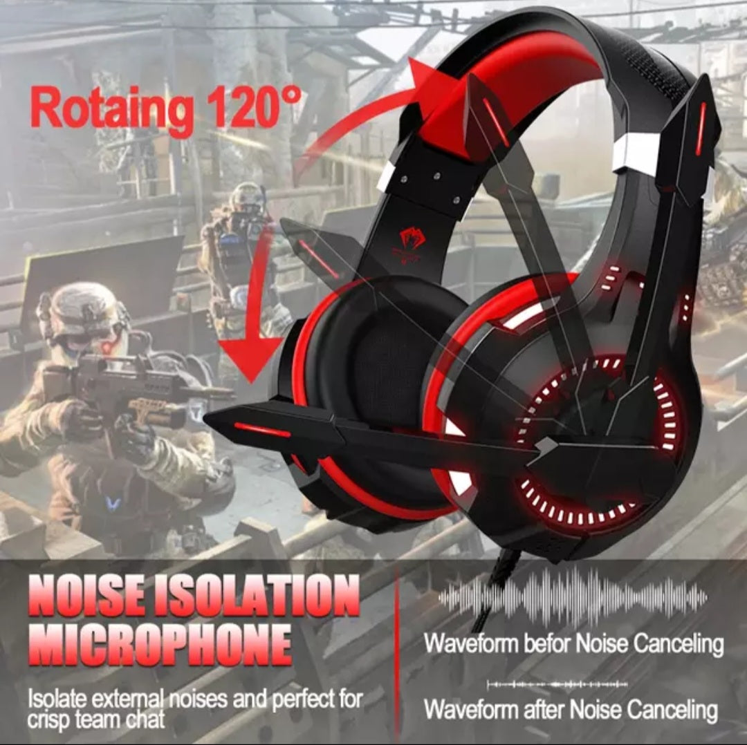 PYTHON FLY G2000 MAX LED Audifonos Gaming Headphones PC Headset with Mic image 4