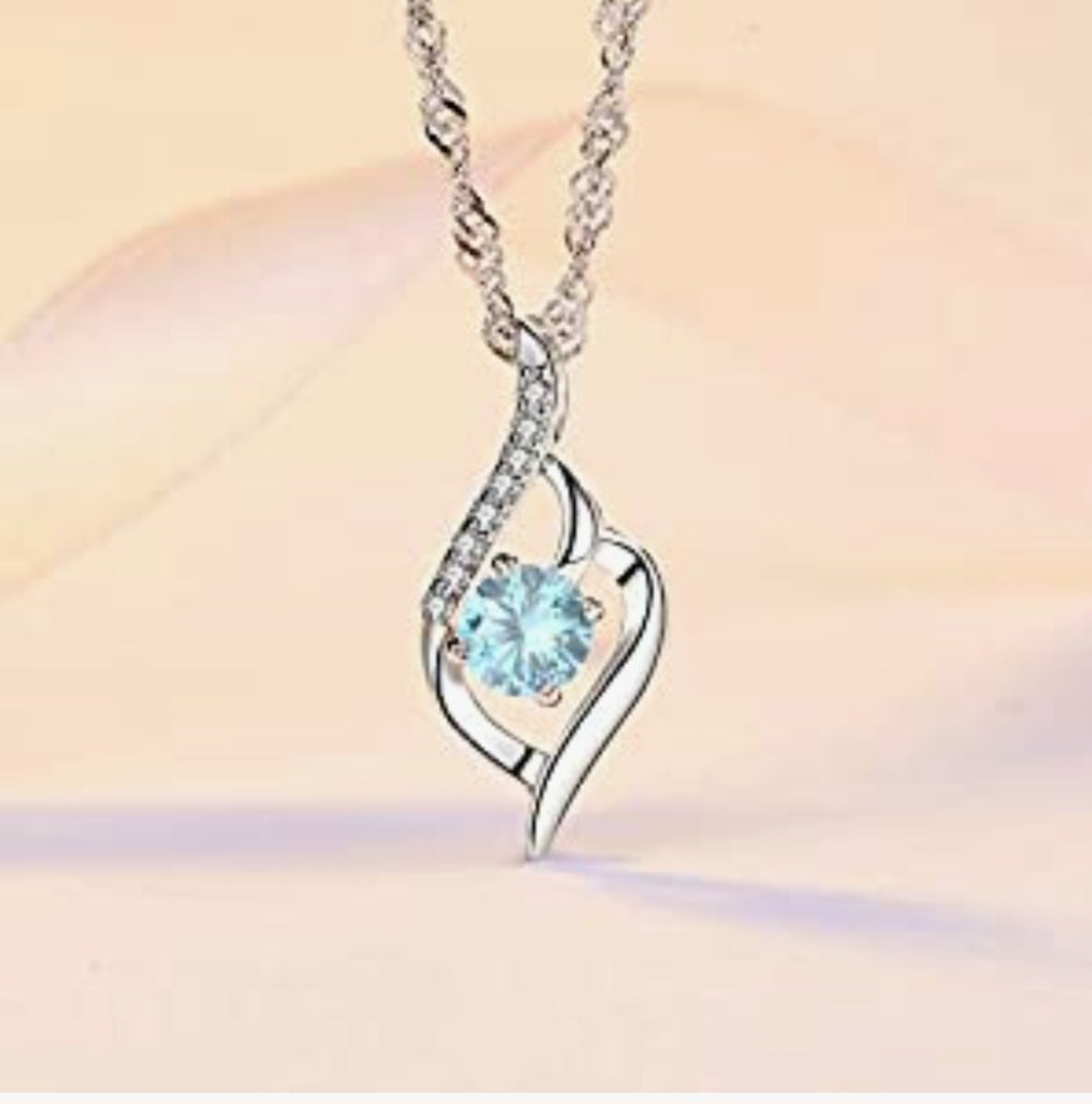 Natural Diamond Cut CZ Gemstone Necklace Sterling Silver  image 7