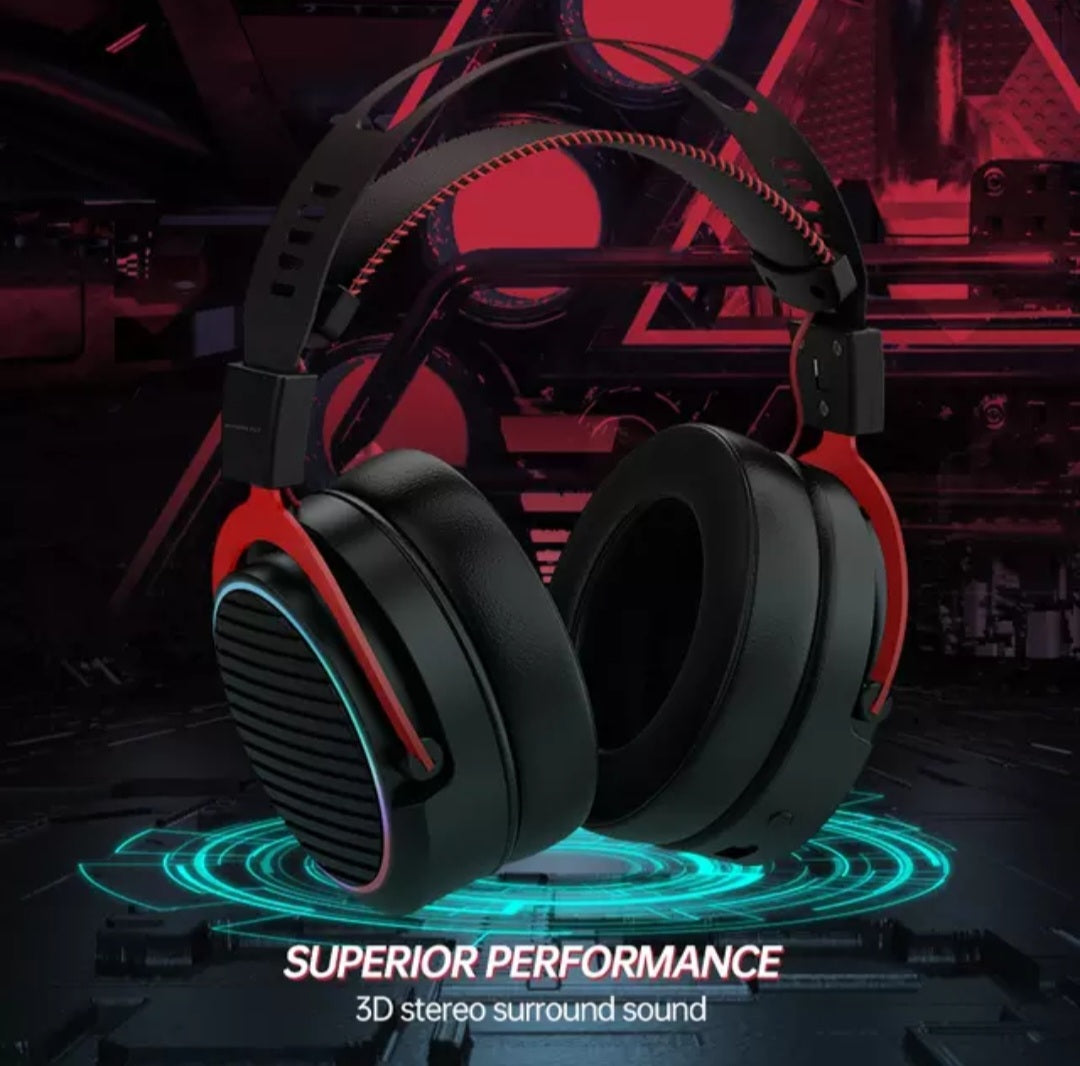 Gaming Headset 2.4G Wireless+Wired 3.5mm Headphone 3D Adjustable  image 2