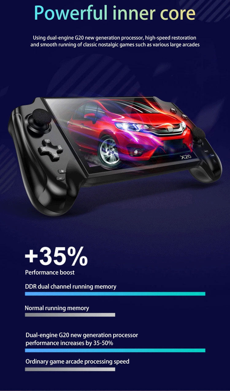 Portable Retro Handheld Video Game Console Built-in 3000 Games 7.0 Inch   image 2