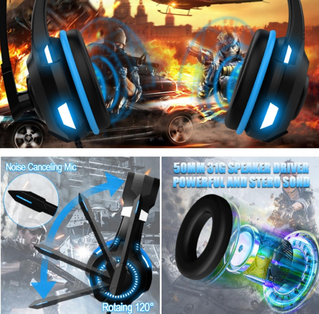 PYTHON FLY G2000 MAX LED Audifonos Gaming Headphones PC Headset with Mic image 7
