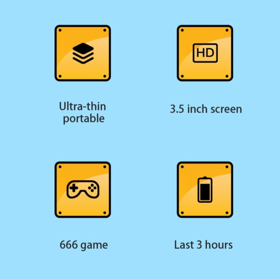 New G7 Classic Retro Video Games Console 3.5" Color Screen Built-In 666 Games