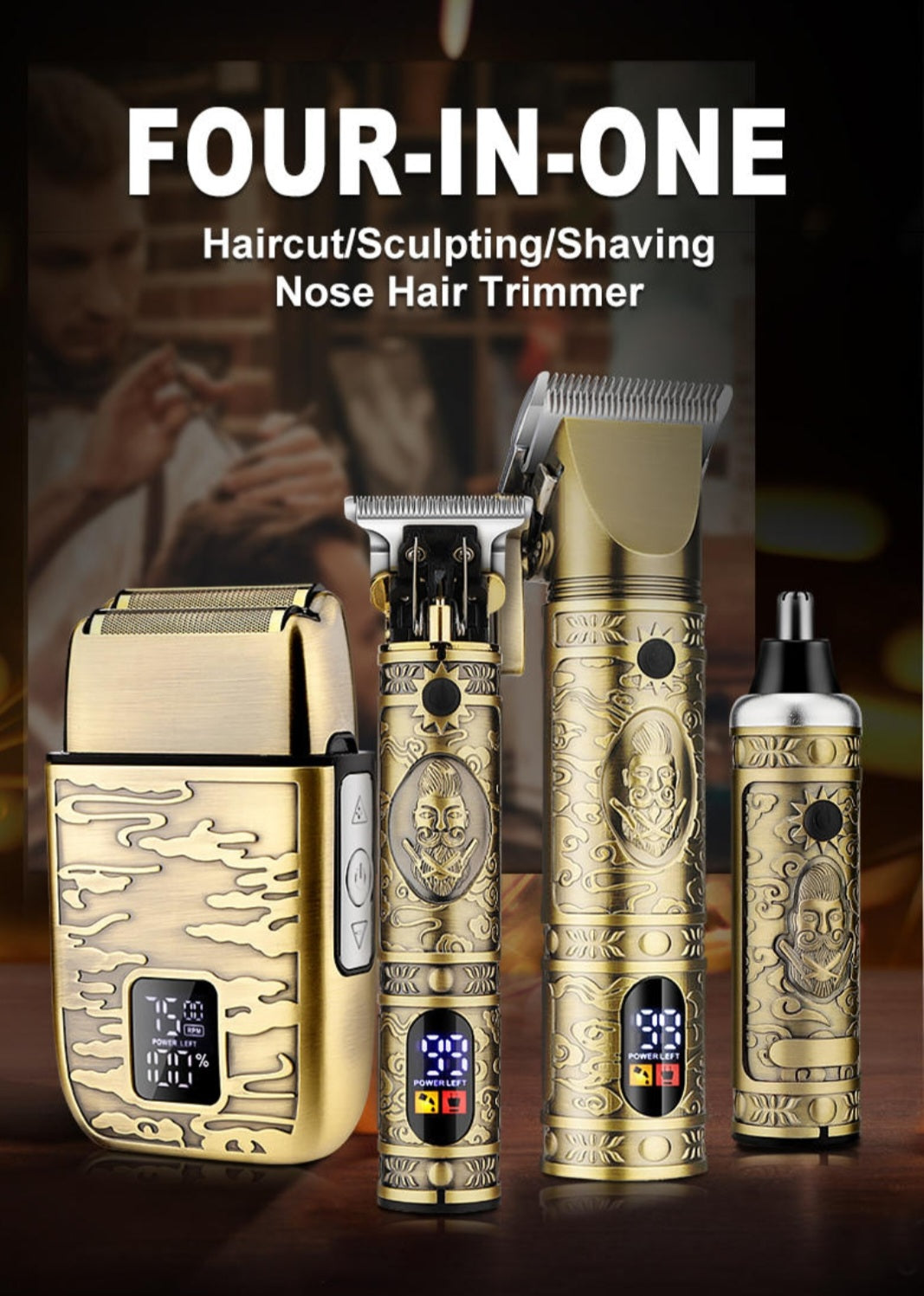 Professional Hair Clippers & Razors Electric Shaver Haircut Grooming Kit image 7