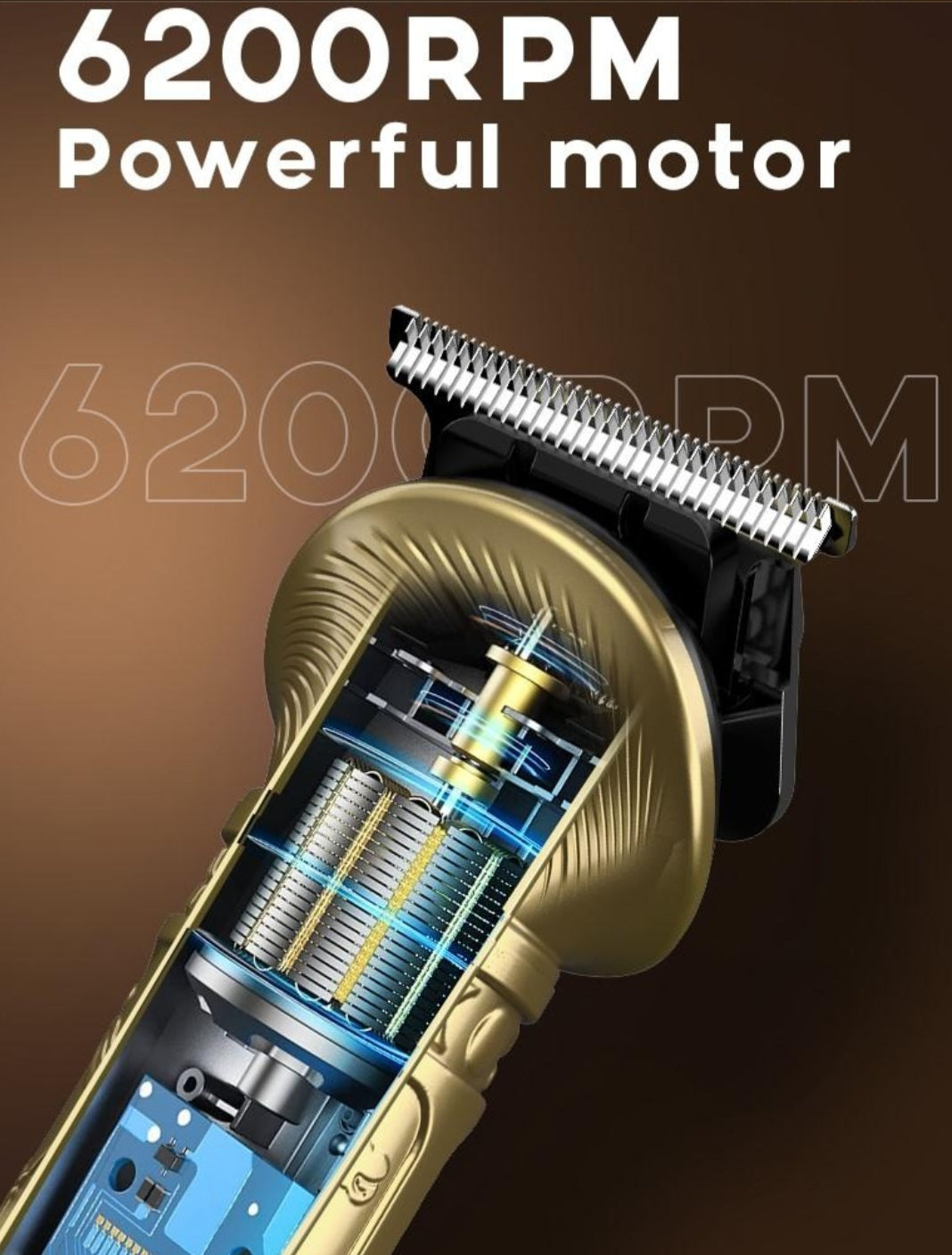 6 in 1 Beard Grooming Kit Electric Shavers, Body Nose Hair Trimmers T-Blade Clip image 5