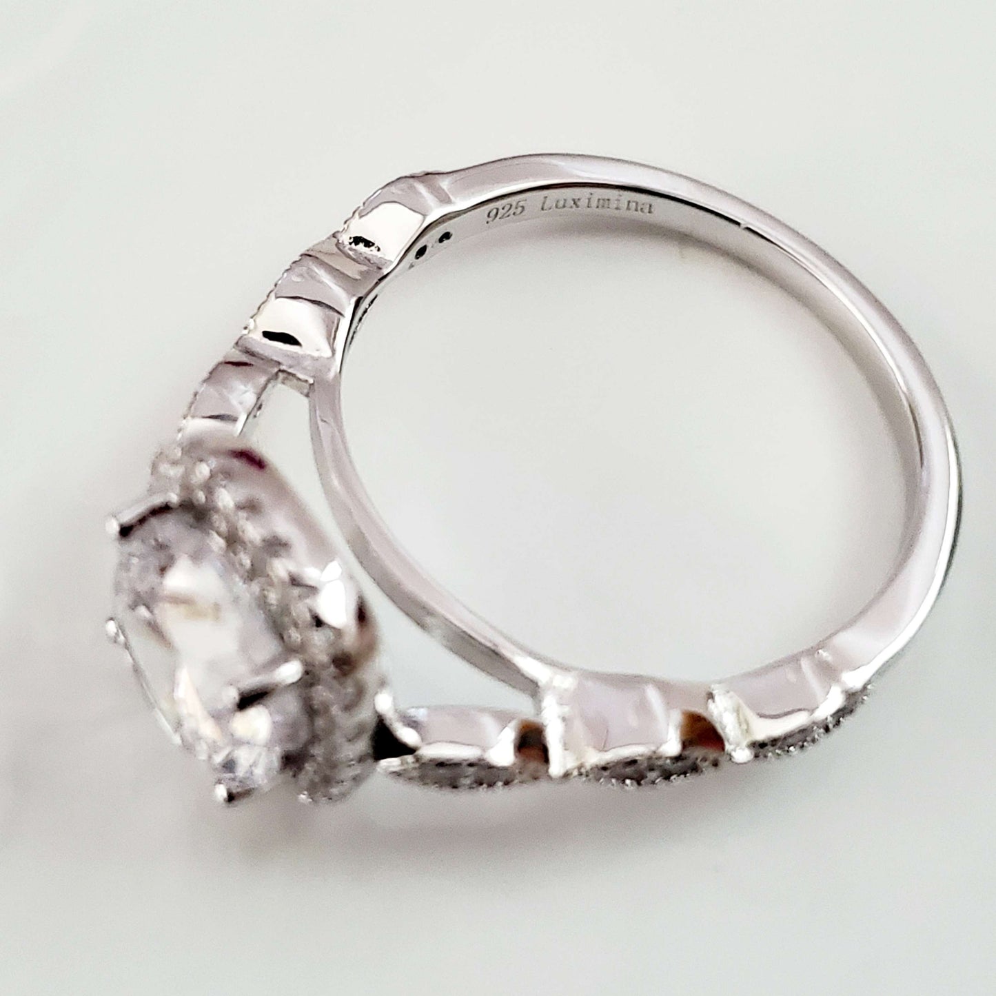 Sterling Silver Romantic Engagement Ring Gift image 5