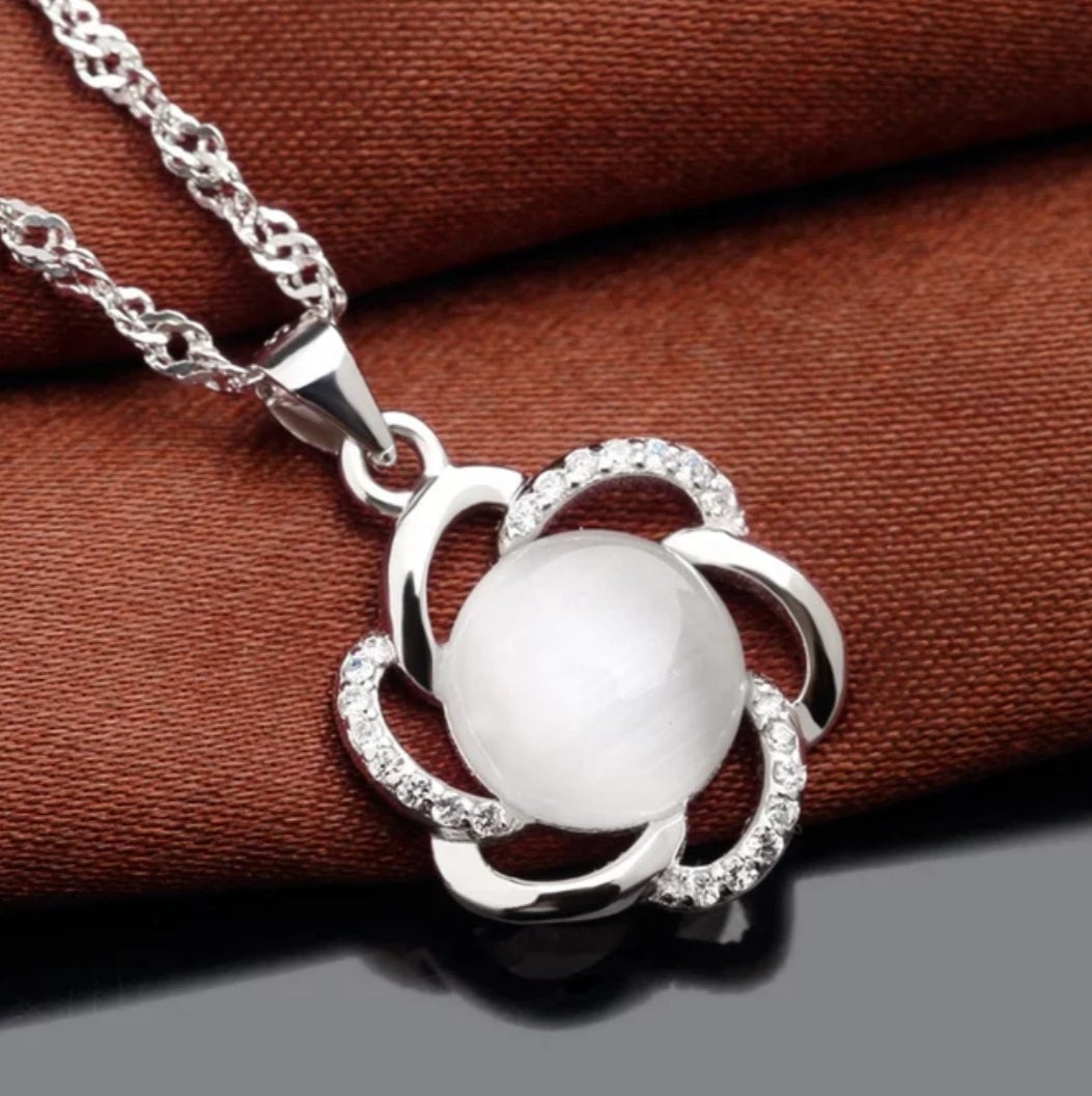 Opal Windmill Pendant Necklace Sterling Silver

 image 4