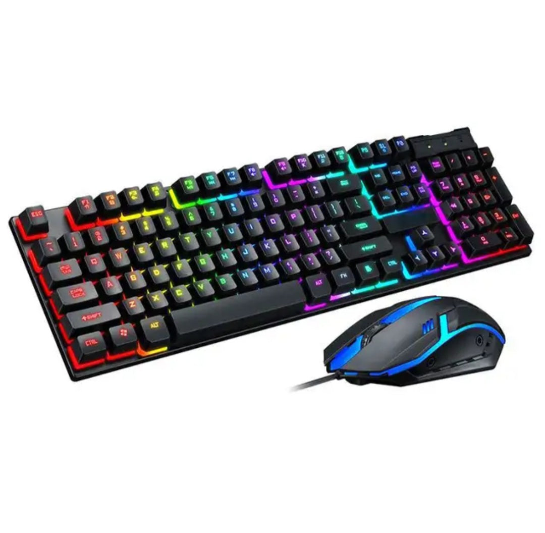 Gaming Keyboard Mouse USB Wired Backlight Keyboard Set image 0