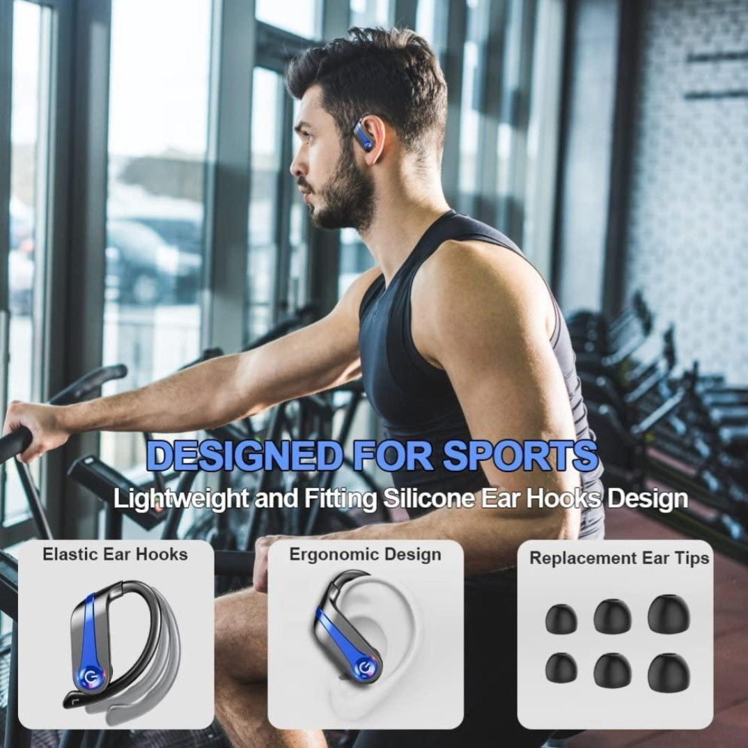 TWS Bluetooth Earbuds IP Waterproof Sport Headphone True Wireless Earhook image 5