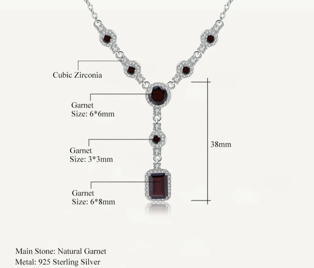 Natural Gemstone Diamond Accents White Gold Wedding Necklace Sterling Silver image 9
