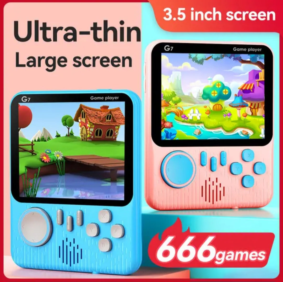 New G7 Classic Retro Video Games Console 3.5" Color Screen Built-In 666 Games  image 1