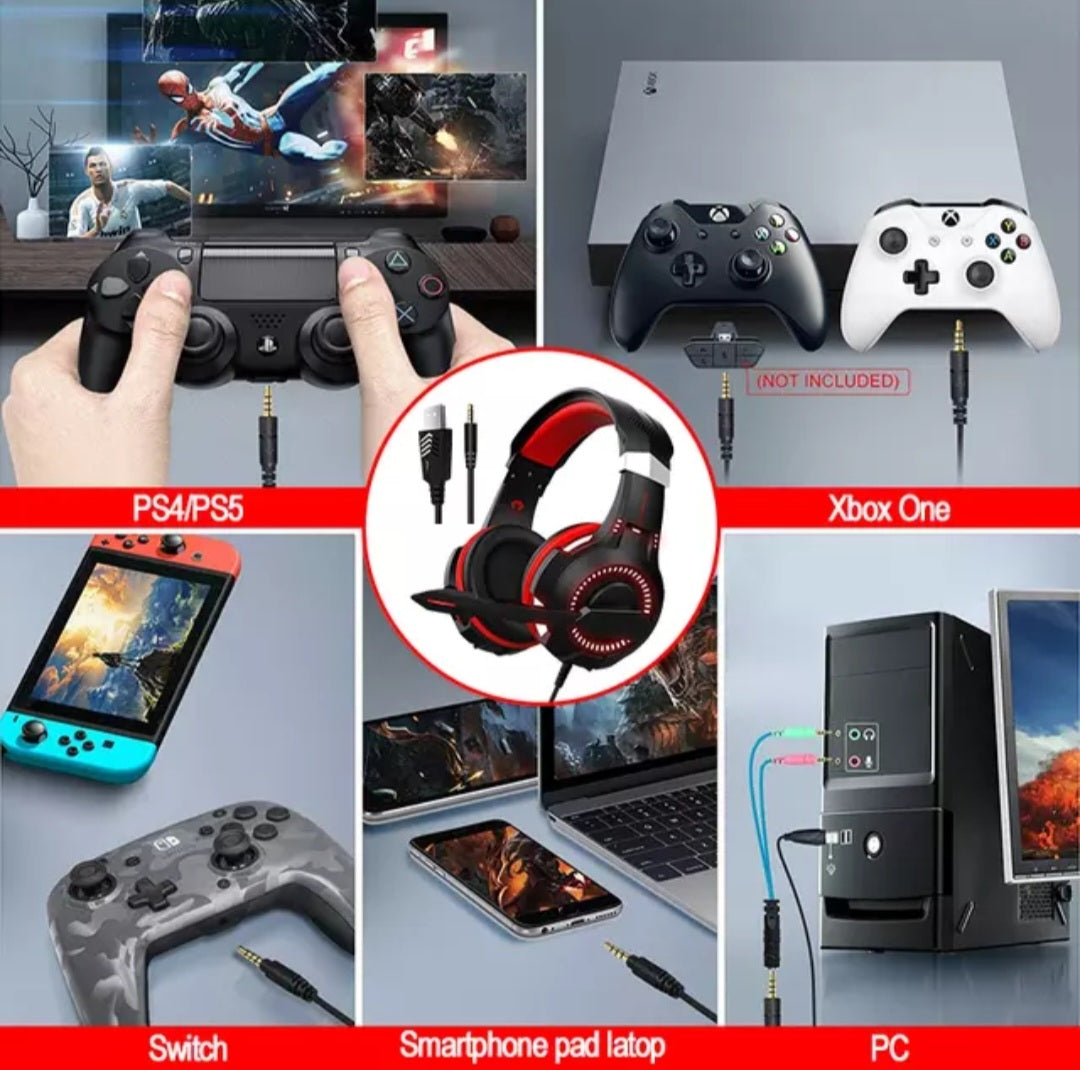 PYTHON FLY G2000 MAX LED Audifonos Gaming Headphones PC Headset with Mic image 5