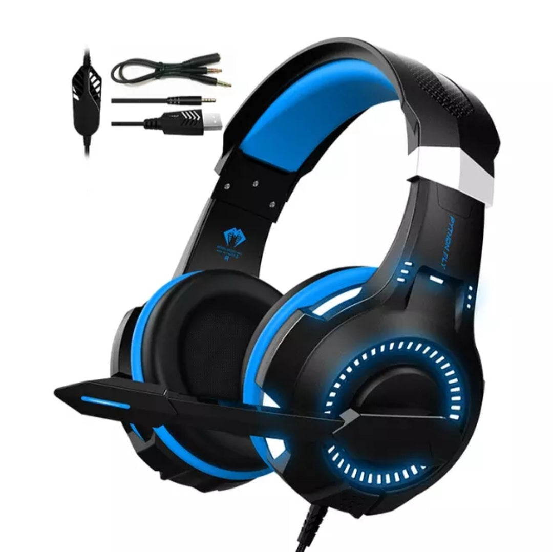PYTHON FLY G2000 MAX LED Audifonos Gaming Headphones PC Headset with Mic image 1