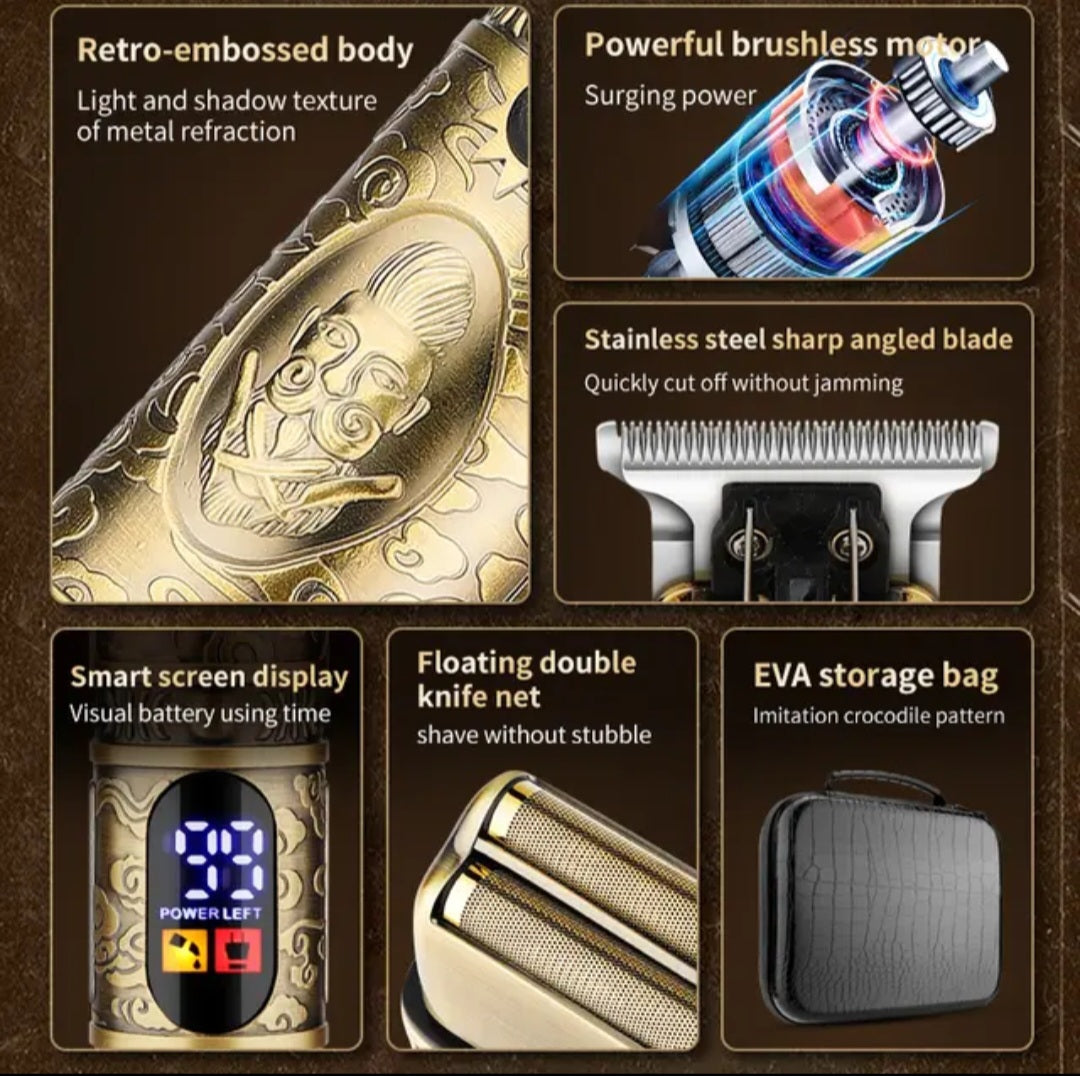 Professional Hair Clippers & Razors Electric Shaver Haircut Grooming Kit image 5