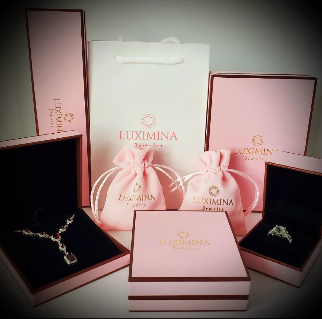 Sterling silver White Gold Jewelry Set Adorned with Swarovski Crystals image 6